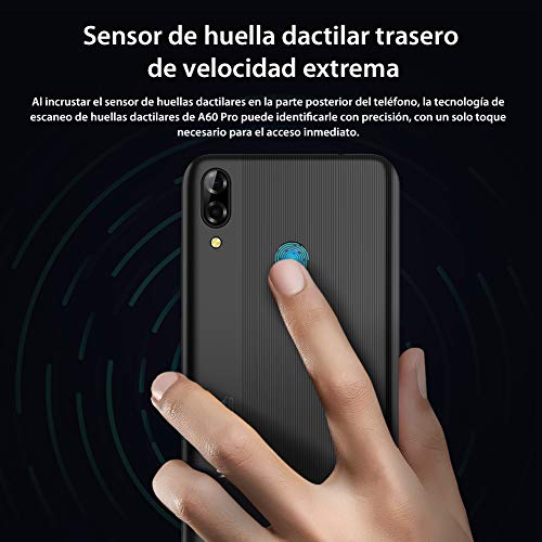 (2019) Blackview A60 Pro Android 9.0 4G teléfono móvil Libre, 6.1" Pantalla FullView Dual SIM Smartphone, Helio A22 MTK6761 Quad Core 2.0GHz 3GB+16GB, 4080mAh batería, desbloqueo Facial, GPS Azul