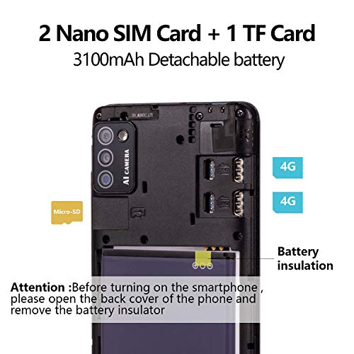 CUBOT Note 7 Smartphone 5.5" Teléfono móvil 4G 3100mAh Dual SIM Android 10.0, Triple Cámara 16GB ROM Face ID CUBOT Oficial,Verde