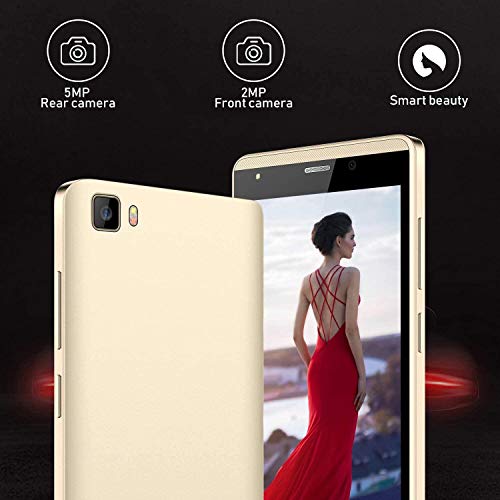 Moviles Libres Baratos 4G, J3(2019) 16GB ROM, 5.0 Pulgada Telefono Móvil, Android 7.0 Batería 2800mAh, Dual SIM Dual Cámara 5MP, WIFI/Bluetooth/GPS Móviles y Smartphones libres (Oro)