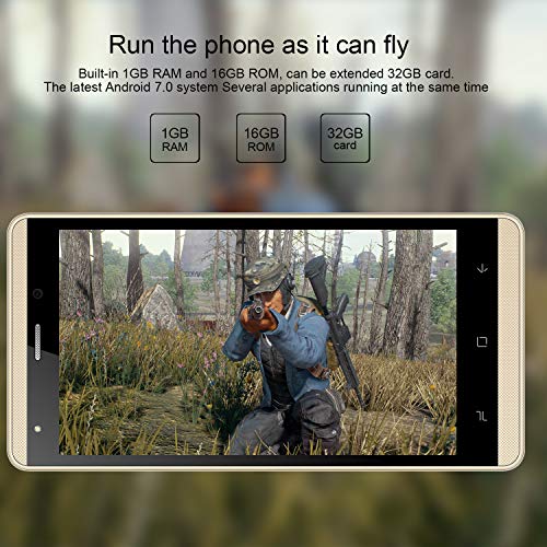 Moviles Libres Baratos 4G, J3(2019) 16GB ROM, 5.0 Pulgada Telefono Móvil, Android 7.0 Batería 2800mAh, Dual SIM Dual Cámara 5MP, WIFI/Bluetooth/GPS Móviles y Smartphones libres (Oro)