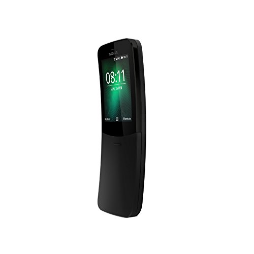 Nokia 8110 - Teléfono Celular con Llaves, 4G Memoria de 4 GB, Cámara de 2 Mp, 2,45", color Negro. Version Internacional.