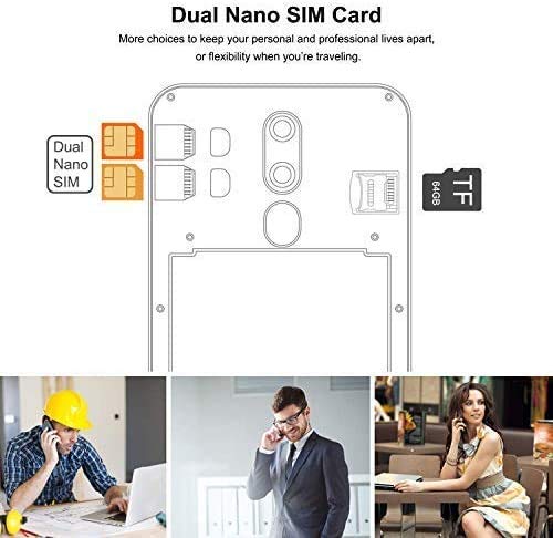 Teléfono Moviles, OUKITEL C12 Pro 6.18 Pulgadas 3300mAh Batería 16GB ROM Movil, 8MP+5MP Cámaras Duales 4G Dual SIM Android 8.1 Smartphone,Negro