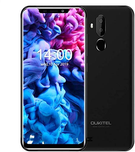 Teléfono Moviles, OUKITEL C12 Pro 6.18 Pulgadas 3300mAh Batería 16GB ROM Movil, 8MP+5MP Cámaras Duales 4G Dual SIM Android 8.1 Smartphone,Negro
