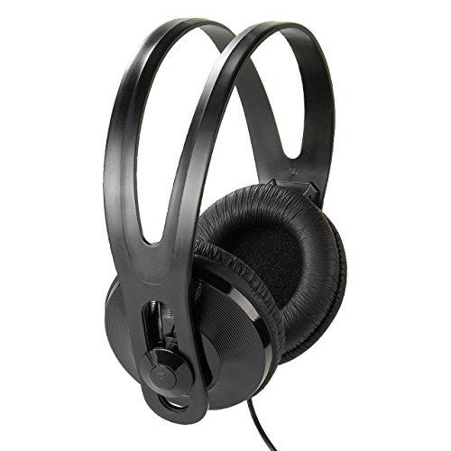 Vivanco SR 96 TV - Auriculares de diadema cerrados (control remoto integrado, 150 dB, cable de 5 metros), Negro