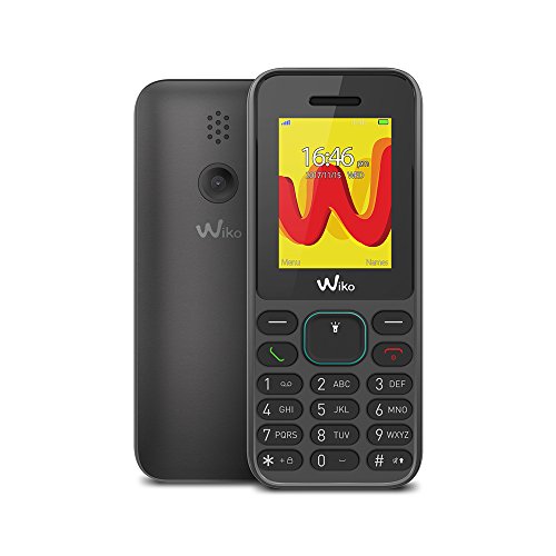 Wiko Lubi5 - Teléfono móvil Libre de 1.8” (Dual SIM, Radio FM, Teclado físico, Bluetooth, Linterna LED y Reproductor MP3) Color Negro