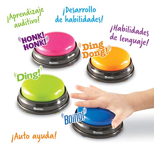 Learning Resources- Botones de Respuesta (Set de 4), Color (LER3774)