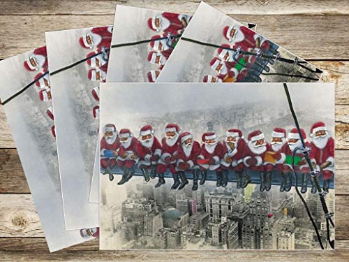 Lote de 5 tarjetas de felicitación de Navidad con sobres, con diseño original y divertido