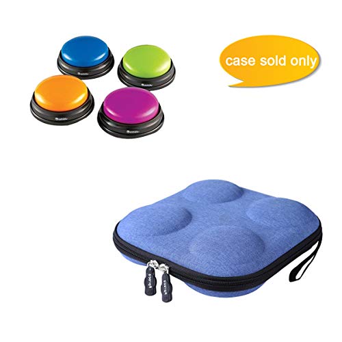 Aproca Duro Viajes Funda Bolso Caso para Learning Resources Botones / Botones luz y Sonido / Botones Sonidos de la Granja / Botones grabables (Blue)