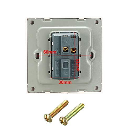 sourcing map Interruptor de botón de timbre Reajustable Cuadrado Dorado Champán AC 250V 16A
